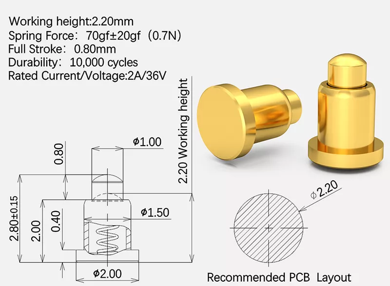 Flat bottom SMD/SMT Pogo Pin standard product03