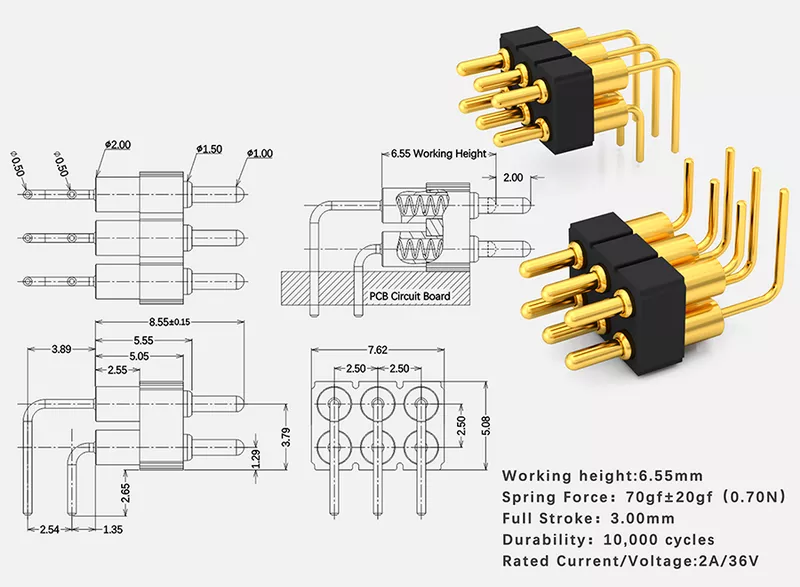 Side Contact Plug-in Pogo Pin Connector 02