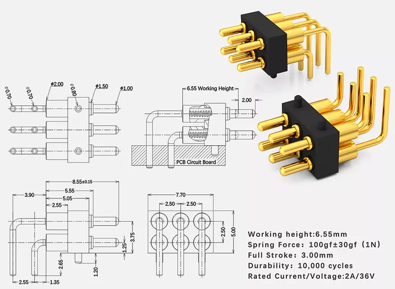 Side Contact Plug-in Pogo Pin Connector 03