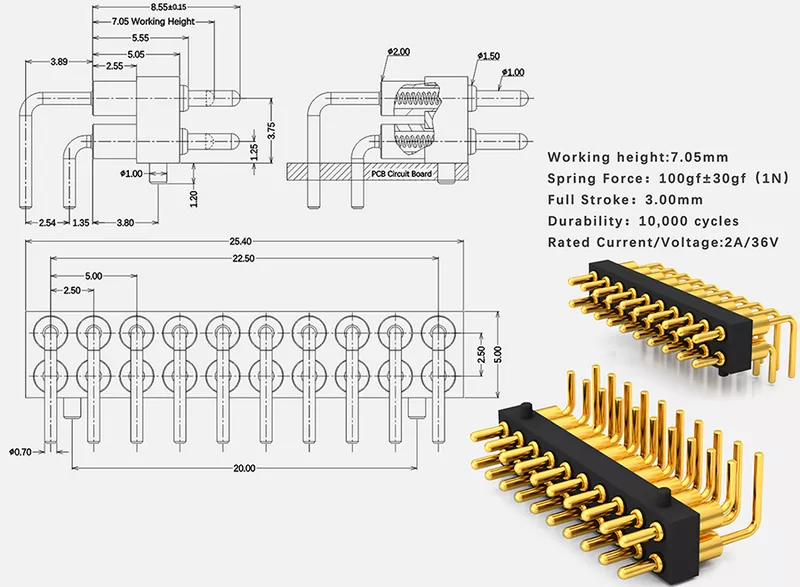 Side Contact Plug-in Pogo Pin Connector 04